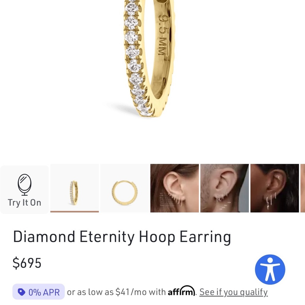 Maria Tash eternity hoop